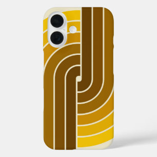 70s Retro Vintage Style Geometric Pattern iPhone 16 Case