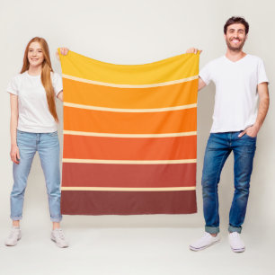 70s Retro Vintage Style Geometric Pattern Fleece Blanket