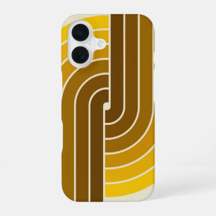 70s Retro Vintage Style Geometric Pattern iPhone 16 Case