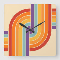 70s Retro Vintage Style Geometric Pattern