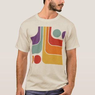 70s Retro Vintage Style Geometric Pattern T-Shirt