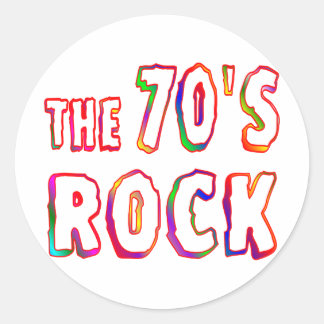 70s Rock Classic Round Sticker
