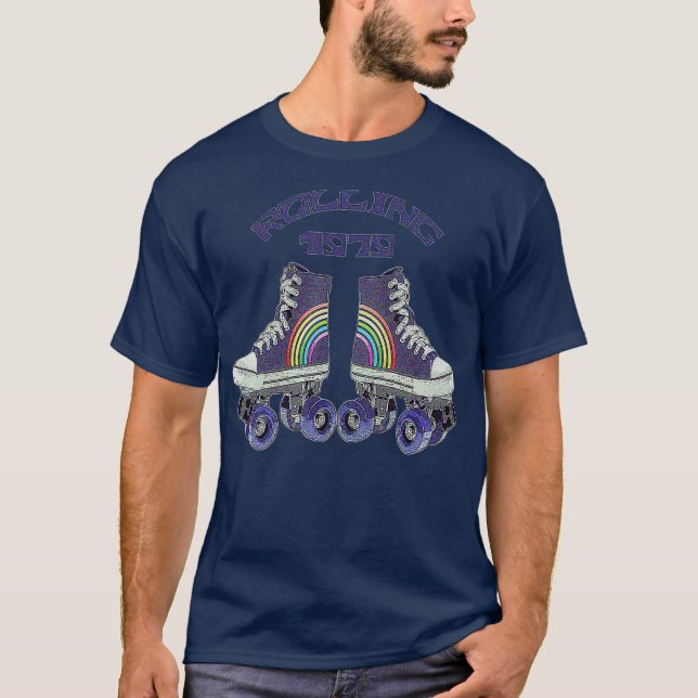 70s Rollerskates T Shirt Vintage Roller Skating (Front)