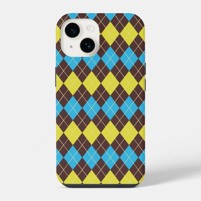 70s Scottish Tartan-Pattern iPhone Case (Back)