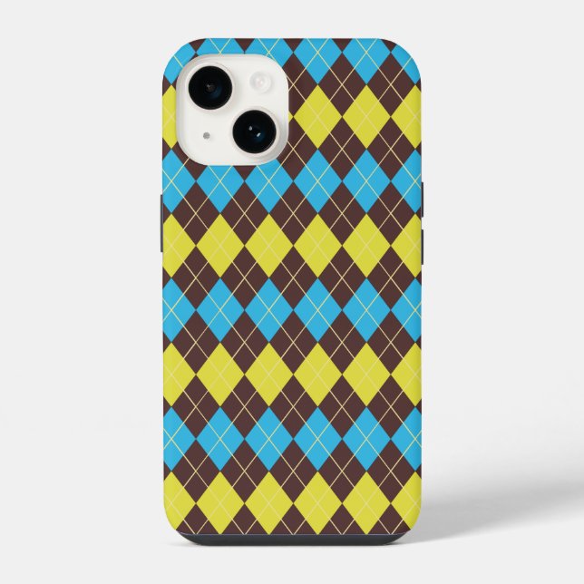 70s Scottish Tartan-Pattern iPhone Case (Back)