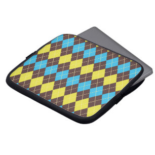 70s Scottish Tartan-Pattern Laptop Sleeve