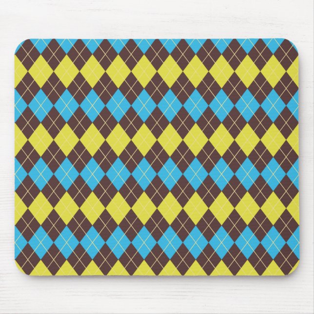 70s Scottish Tartan-Pattern Mouse Mat (Front)