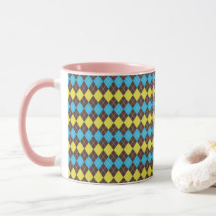 70s Scottish Tartan-Pattern Mug