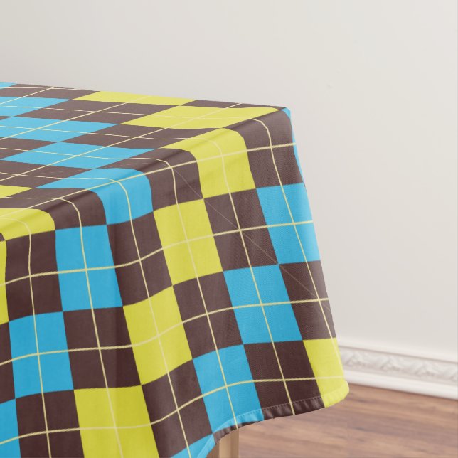 70s Scottish Tartan-Pattern Tablecloth (In Situ)