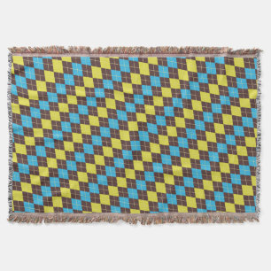 70s Scottish Tartan-Pattern Throw Blanket
