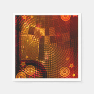 70's Seventies Orange Disco Dance Birthday Party Napkin