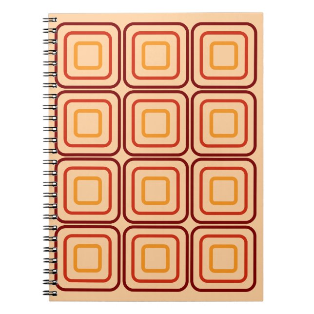 70s square pattern notebook (Front)