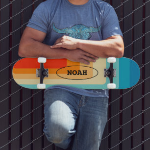 70s Square Rainbow Skateboard