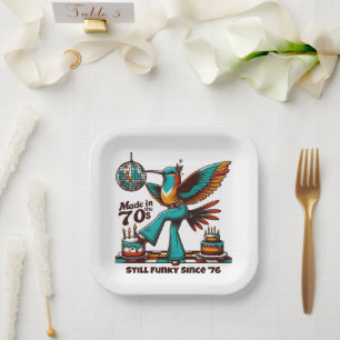 '70s Still Funky Since [Year] Birthday Plate