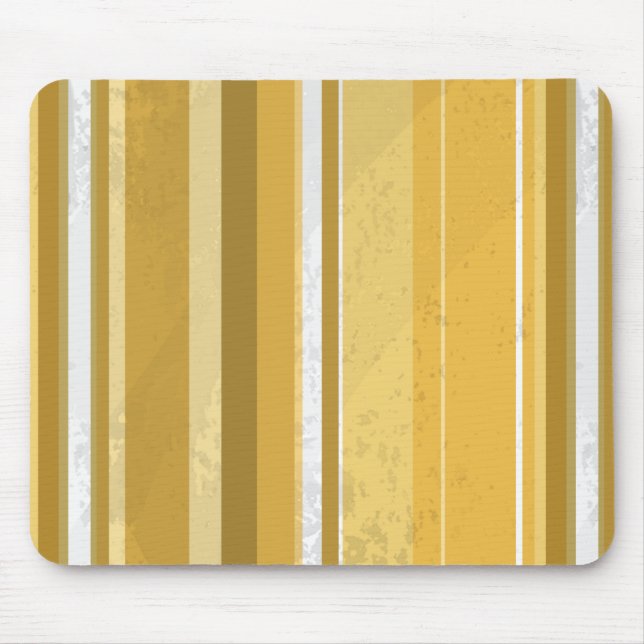 70s Stripes Yellow Mouse Mat (Front)
