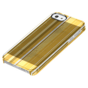 70s Stripes Yellow Clear iPhone SE/5/5s Case