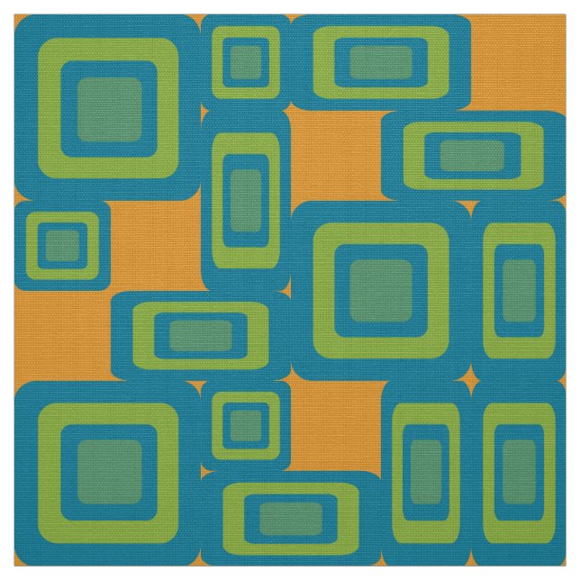 70s style cube pattern fabric (Swatch)