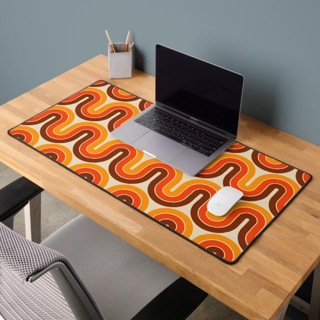 70s Style  Geometric Design Desk Mat (Office 2)