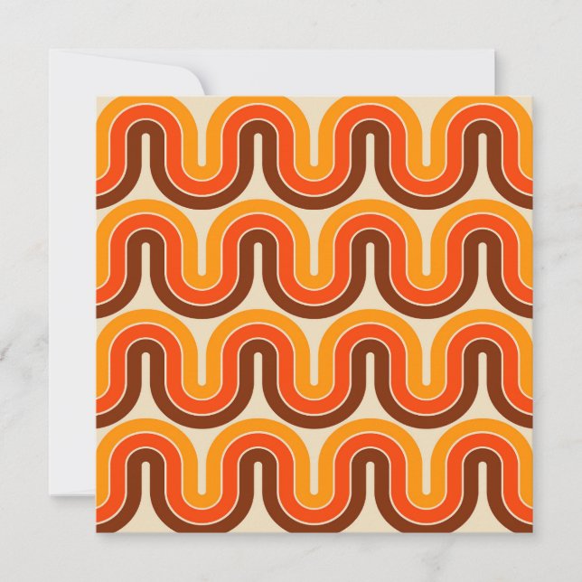 70s Style  Geometric Design Invitation (Front)
