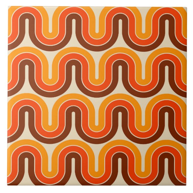 70s Style  Geometric Design Tile (Front)