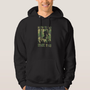 70s Style Mountain Trip Born to Ski Since 1969 Bir Hoodie