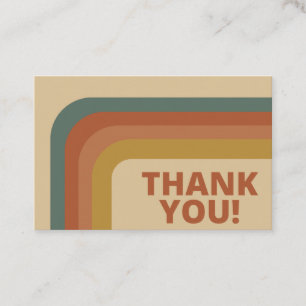 70's Style Retro THANK YOU Business Card