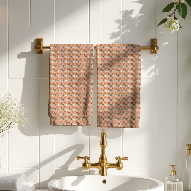 70s Style Towel Groovy Pastel Flower Power (70s Style Towel Groovy Pastel Flower Power)