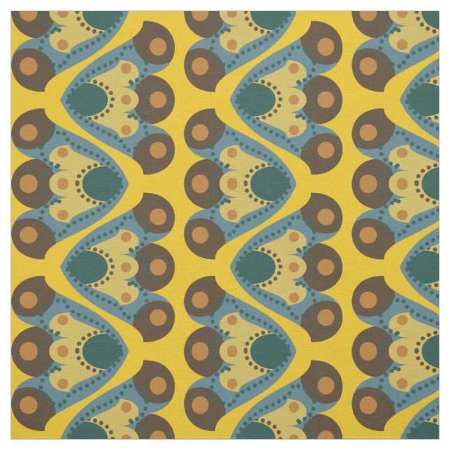 70s style tulip pattern fabric (Swatch)
