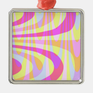 70's Swirls Metal Tree Decoration