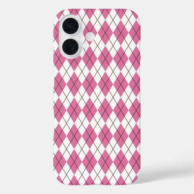 70s Tartan-Pattern Pinky Case-Mate iPhone Case (Back)