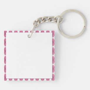 70s Tartan-Pattern Pinky Key Ring