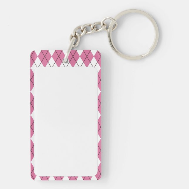 70s Tartan-Pattern Pinky Key Ring (Back)