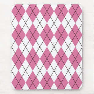 70s Tartan-Pattern Pinky Mouse Mat