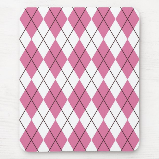70s Tartan-Pattern Pinky Mouse Mat (Front)