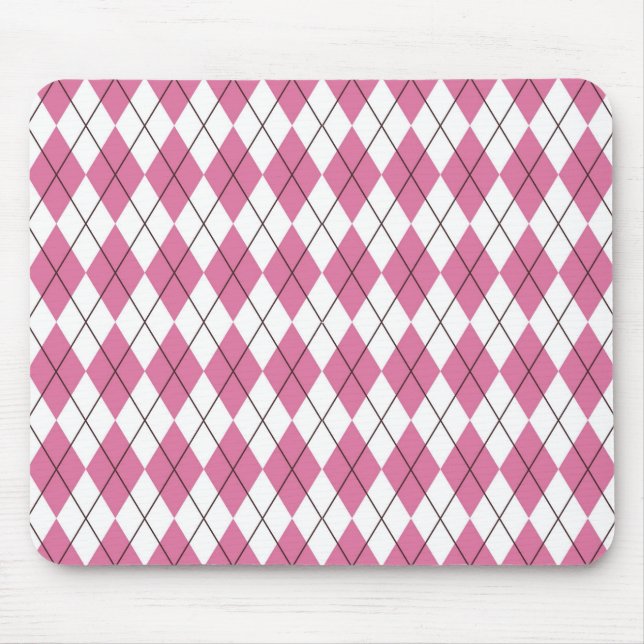 70s Tartan-Pattern Pinky Mouse Mat (Front)