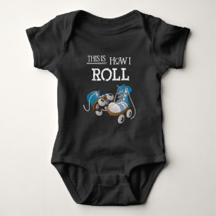 70's This Is How I Roll Vintage Retro Roller Skate Baby Bodysuit