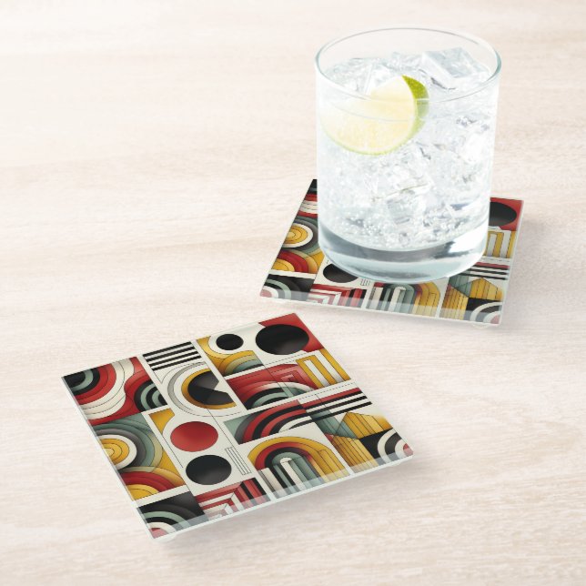 70s Urban Flow Glass Coaster (Angled)