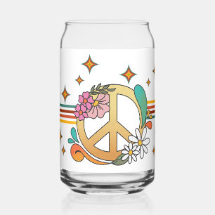70s vibe  flowers can glass
