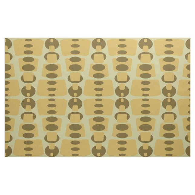 70s Vintage brown and beige seventies pattern Fabric (Fat Quarter)
