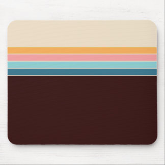 70s Vintage Retro Color Stripes Mouse Mat