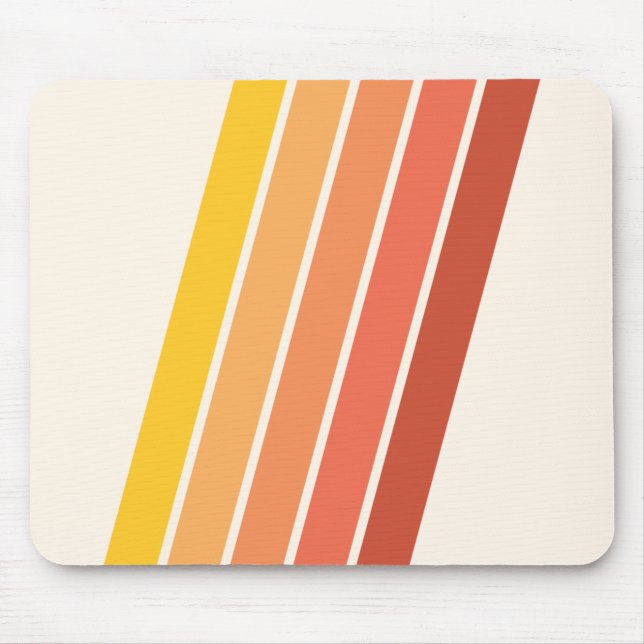 70s Vintage Retro Stripes Mouse Mat (Front)