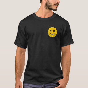 70s Vintage Yellow Smile Face Cute Happy Peace Smi T-Shirt