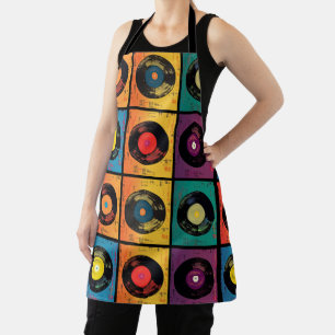 70s Vinyl Record Album Custom Kitchen Apron