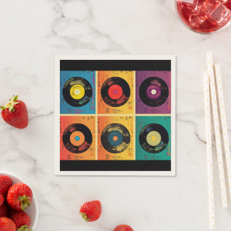 70s Vinyl Record Album Custom Kitchen Napkin