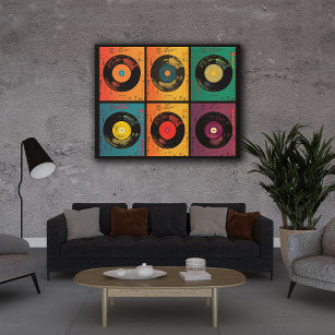 Image result for records wall art  Record wall art, Wall vinyl decor,  Record wall decor