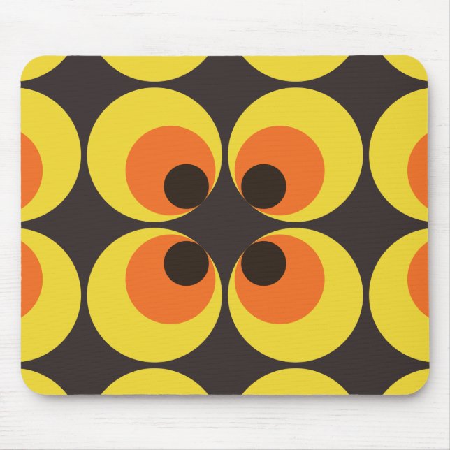 70s Wallpaper Mouse Mat (Front)