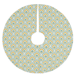 70's Wallpaper Pattern Brushed Polyester Tree Skirt