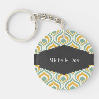 70's Wallpaper Pattern Key Ring