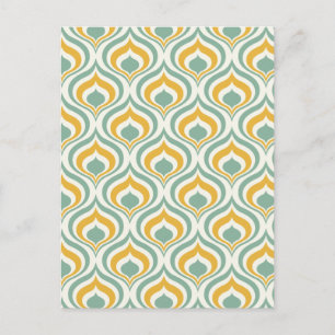 70's Wallpaper Pattern Postcard