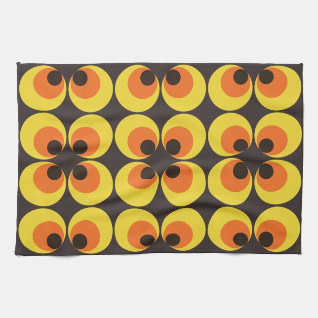 70s Wallpaper Tea Towel (Horizontal)